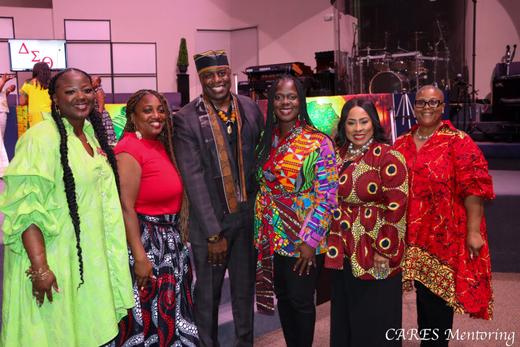 Vanessa with members of the Miami Alumnae Chapter of Delta Sigma Theta Sorority, Inc and National CARES Mentoring Movement at the Orita Ceremony.